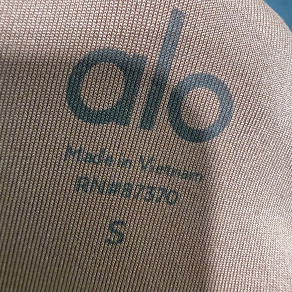 Alo Yoga Ribbed Bra Top Copper Rust Womens Small Strappy Back Cropped Activewear - Picture 2 of 6